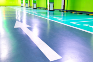 parking lot traffic lines