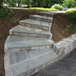 masonry steps on slope