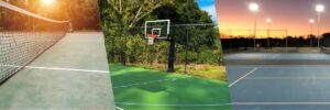 Tennis court construction